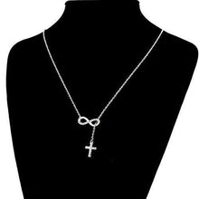 With God All Things are Possible Infinity Cross Necklace Bracelet Religious Jewelry