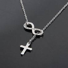 With God All Things are Possible Infinity Cross Necklace Bracelet Religious Jewelry